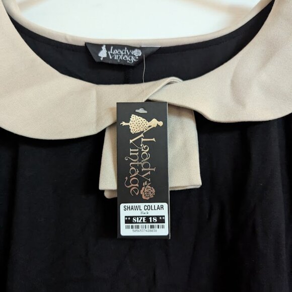 Lady V London Shawl Peter Pan Collar Dress - Picture 4 of 6